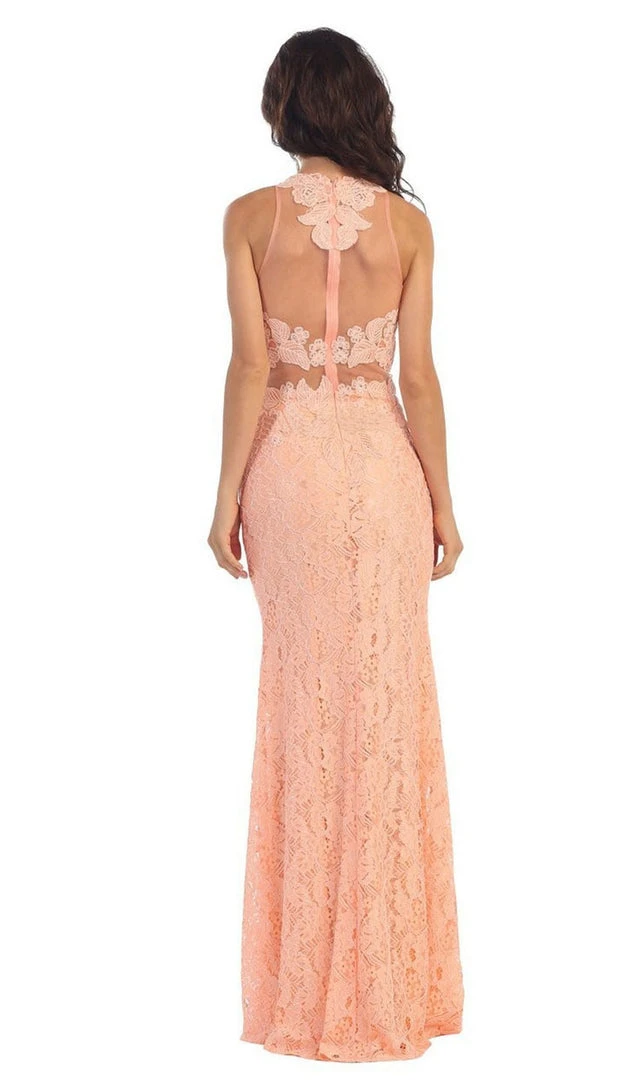 Formal Gowns May Queen - Bead Embellished Sheer Evening Gown 10 Formal Gowns May Queen - Bead Embellished Sheer Evening Gown