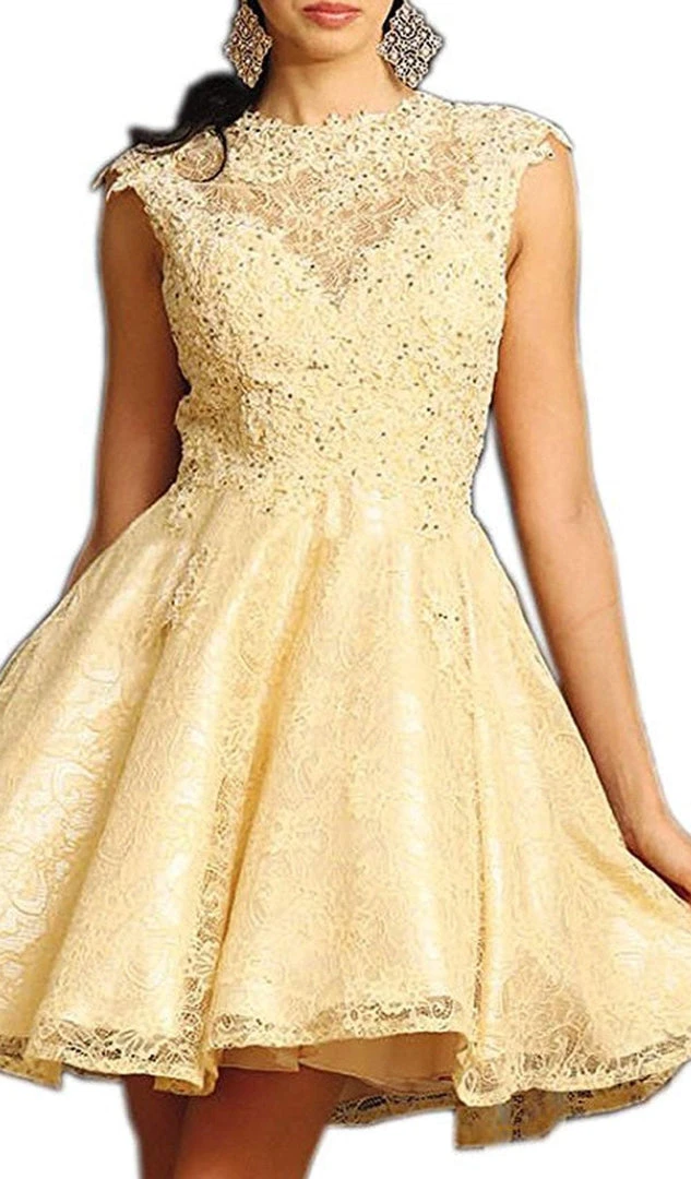 May Queen - Beaded Floral A Line Cocktail Dress 7 May Queen - Beaded Floral A Line Cocktail Dress