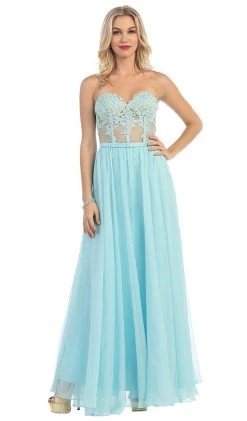 May Queen - Beaded Floral Chiffon Prom Dress 13 May Queen - Beaded Floral Chiffon Prom Dress