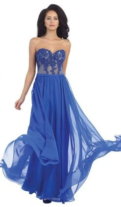 May Queen - Beaded Floral Chiffon Prom Dress 17 May Queen - Beaded Floral Chiffon Prom Dress