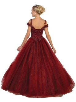 May Queen - Beaded Lace Sweetheart Quinceanera Ballgown Formal Gowns