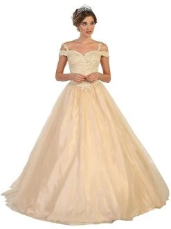 May Queen - Beaded Lace Sweetheart Quinceanera Ballgown Formal Gowns 16 May Queen - Beaded Lace Sweetheart Quinceanera Ballgown Formal Gowns