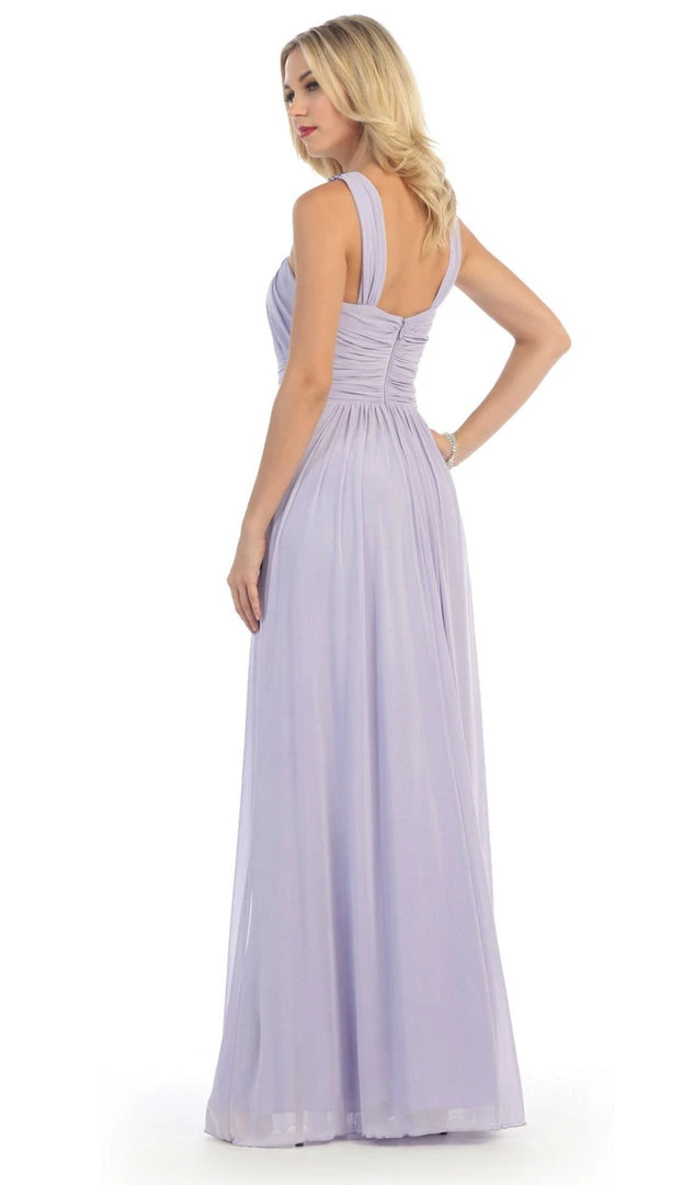 Formal Gowns May Queen - Beaded Yoke Scoop Neck A-Line Bridesmaid Dress 10 Formal Gowns May Queen - Beaded Yoke Scoop Neck A-Line Bridesmaid Dress