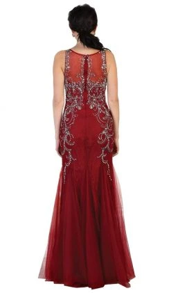 Formal Gowns May Queen - Bedazzled Illusion Bateau Trumpet Prom Dress 13 Formal Gowns May Queen - Bedazzled Illusion Bateau Trumpet Prom Dress