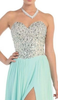 May Queen - Bedazzled Sweetheart A-line Prom Dress Formal Gowns