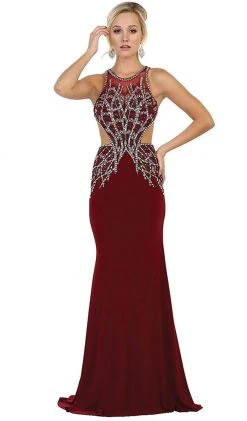 May Queen - Bejeweled Illusion Halter Sheath Evening Dress Formal Gowns 13 May Queen - Bejeweled Illusion Halter Sheath Evening Dress Formal Gowns