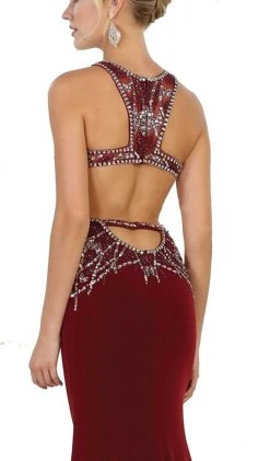 May Queen - Bejeweled Illusion Halter Sheath Evening Dress Formal Gowns 16 May Queen - Bejeweled Illusion Halter Sheath Evening Dress Formal Gowns