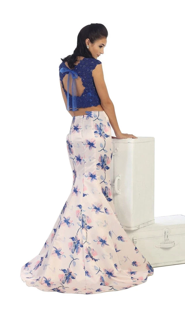 May Queen - Bejeweled Lace Applique Two-Piece Mermaid Formal Dress Formal Gowns 5 May Queen - Bejeweled Lace Applique Two-Piece Mermaid Formal Dress Formal Gowns