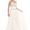 May Queen Bridal - MQ-1081 Crystal Embellished Ruched Bridal Dress