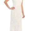 May Queen Bridal - MQ1218 Embellished Sheer Bateau Sheath Dress Formal Gowns