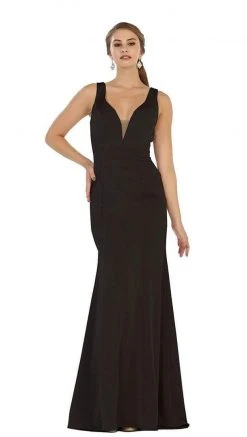 Formal Gowns May Queen Bridal - MQ1431 Sleeveless Plunging Trumpet Gown