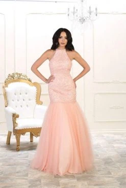 May Queen Bridal - RQ7505 Embroidered High Halter Mermaid Dress Formal Gowns 9 May Queen Bridal - RQ7505 Embroidered High Halter Mermaid Dress Formal Gowns
