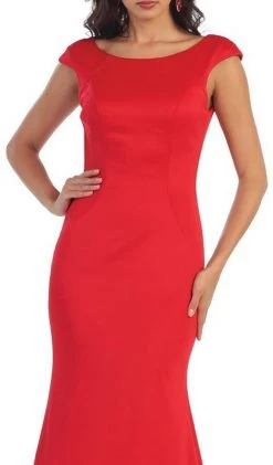 Formal Gowns May Queen - Cap Sleeve Bateau Neck Taffeta Formal Dress 10 Formal Gowns May Queen - Cap Sleeve Bateau Neck Taffeta Formal Dress