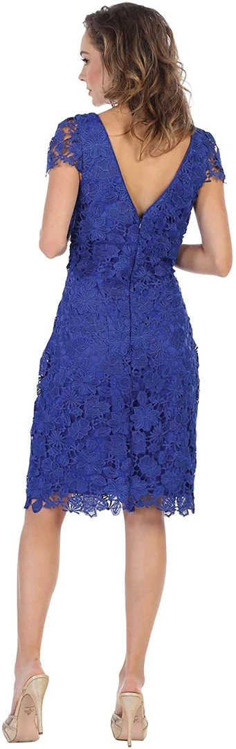 Cocktail Dresses May Queen - Cap Sleeve Floral Overlaid Sheath Dress MQ1488 15 Cocktail Dresses May Queen - Cap Sleeve Floral Overlaid Sheath Dress MQ1488