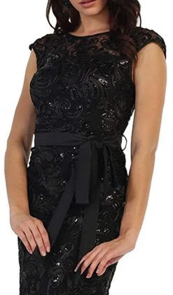 May Queen - Cap Sleeve Illusion Bateau Sheath Mother Of The Bride Dress