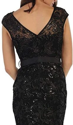 May Queen - Cap Sleeve Illusion Bateau Sheath Mother Of The Bride Dress