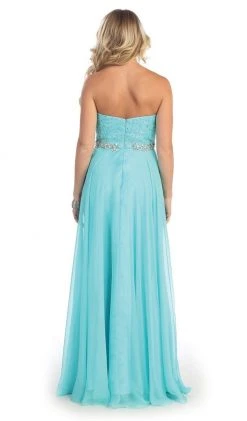 Formal Gowns May Queen - Crystal Flourished Chiffon Long Prom Gown