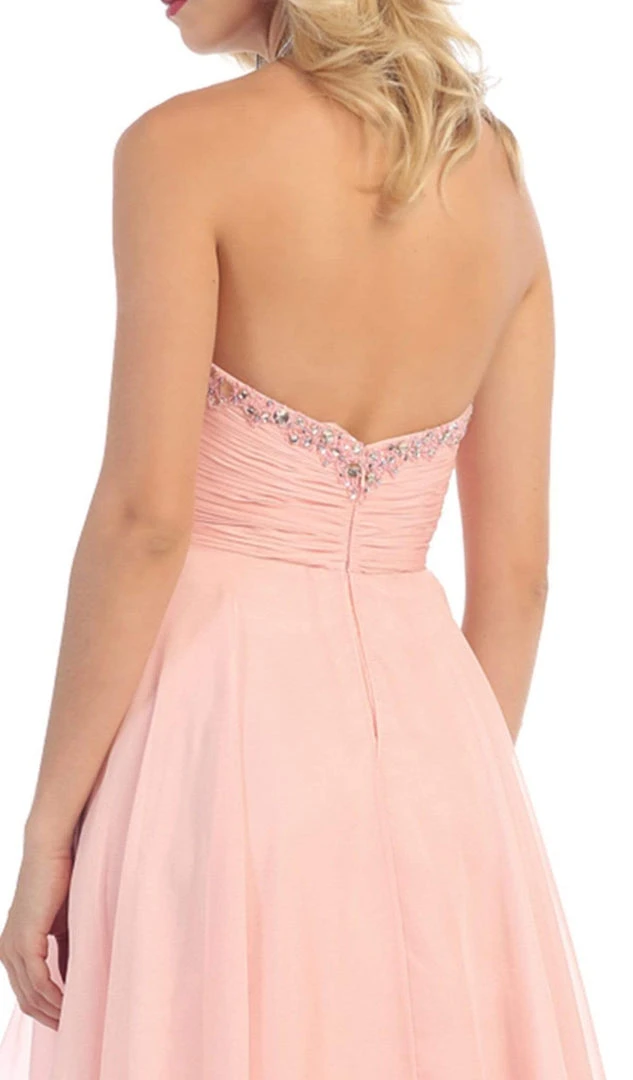 May Queen - Divine Long Strapless Sequined Prom Dress 14 May Queen - Divine Long Strapless Sequined Prom Dress