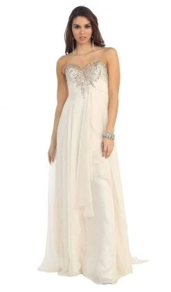 May Queen - Divine Long Strapless Sequined Prom Dress 18 May Queen - Divine Long Strapless Sequined Prom Dress