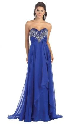May Queen - Divine Long Strapless Sequined Prom Dress 24 May Queen - Divine Long Strapless Sequined Prom Dress