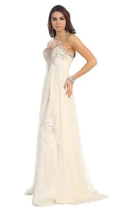 May Queen - Divine Long Strapless Sequined Prom Dress 17 May Queen - Divine Long Strapless Sequined Prom Dress