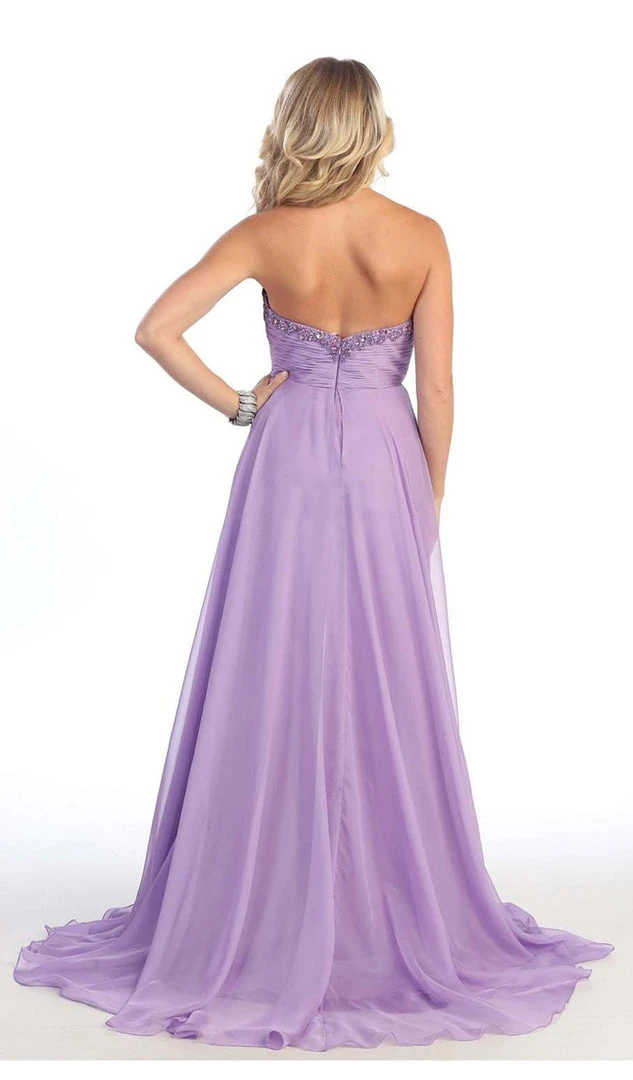 May Queen - Divine Long Strapless Sequined Prom Dress 10 May Queen - Divine Long Strapless Sequined Prom Dress