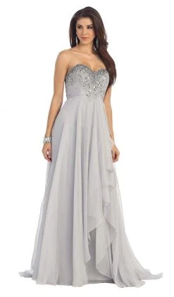 May Queen - Divine Long Strapless Sequined Prom Dress 27 May Queen - Divine Long Strapless Sequined Prom Dress
