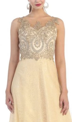 May Queen - Elegant Beaded Bateau Neck A-Line Evening Dress 10 May Queen - Elegant Beaded Bateau Neck A-Line Evening Dress