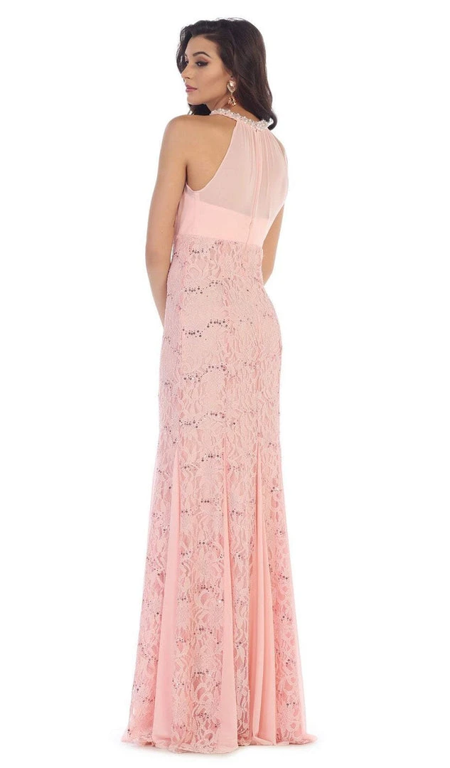 May Queen - Embellished Halter Sheath Mother Of The Bride Dress 5 May Queen - Embellished Halter Sheath Mother Of The Bride Dress