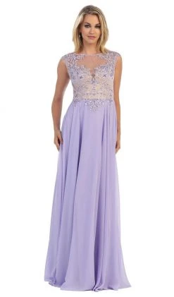 May Queen - Embellished Illusion Bateau A-line Prom Dress