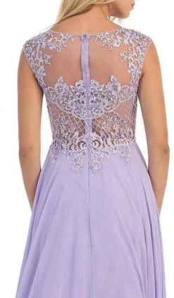 May Queen - Embellished Illusion Bateau A-line Prom Dress