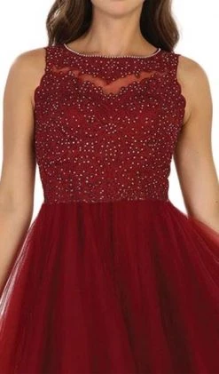 Cocktail Dresses May Queen Embellished Jewel A-line Dress MQ1510