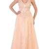 May Queen - Embellished Scoop A-line Evening Dress Formal Gowns