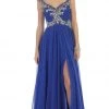 Formal Gowns May Queen - Embellished V-neck A-line Prom Dress 2 Formal Gowns May Queen - Embellished V-neck A-line Prom Dress