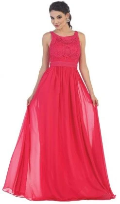 May Queen - Embroidered Jewel A-line Evening Dress Formal Gowns 14 May Queen - Embroidered Jewel A-line Evening Dress Formal Gowns