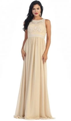 May Queen - Embroidered Jewel A-line Evening Dress Formal Gowns 20 May Queen - Embroidered Jewel A-line Evening Dress Formal Gowns