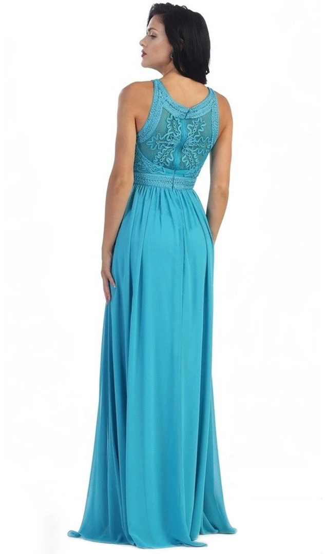 May Queen - Embroidered Jewel A-line Evening Dress Formal Gowns 9 May Queen - Embroidered Jewel A-line Evening Dress Formal Gowns