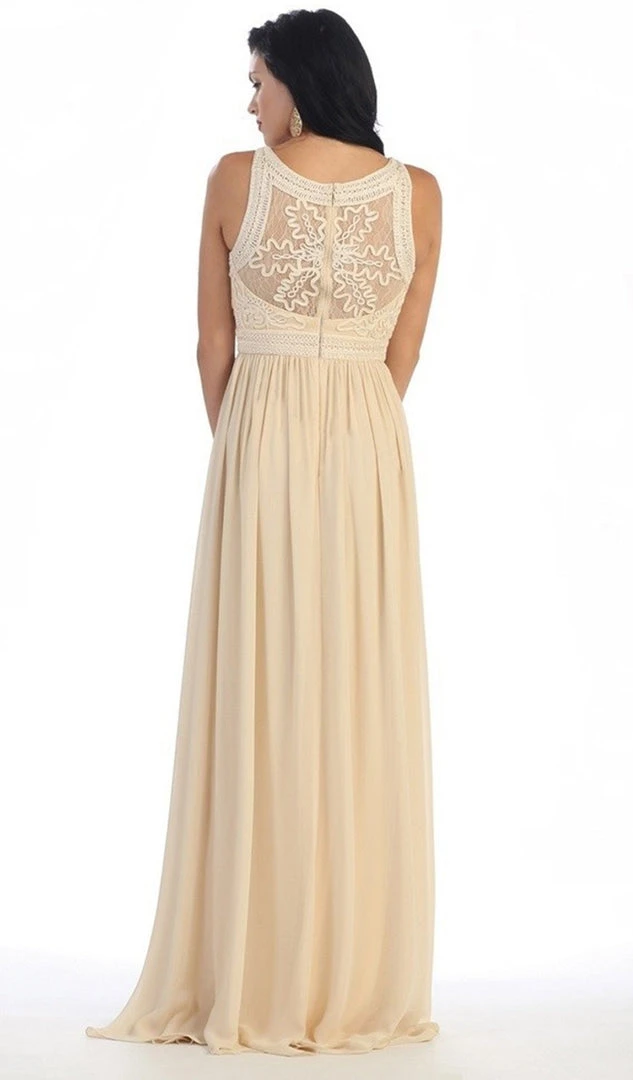 May Queen - Embroidered Jewel A-line Evening Dress Formal Gowns 12 May Queen - Embroidered Jewel A-line Evening Dress Formal Gowns