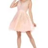 Cocktail Dresses May Queen - Embroidered V-Neck Cocktail Dress MQ1692 - 1 Pc Blush In Size 12 Available 2 Cocktail Dresses May Queen - Embroidered V-Neck Cocktail Dress MQ1692 - 1 Pc Blush In Size 12 Available
