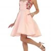 May Queen - Floral Illusion Halter A-line Cocktail Dress Cocktail Dresses