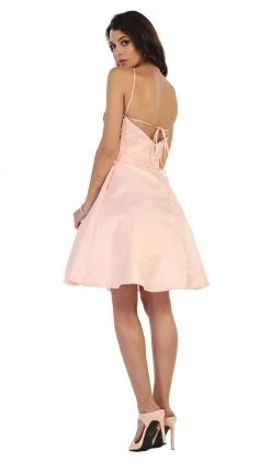 May Queen - Floral Illusion Halter A-line Cocktail Dress Cocktail Dresses