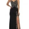 May Queen - Gilded Filigree High Slit Long Gown MQ1633