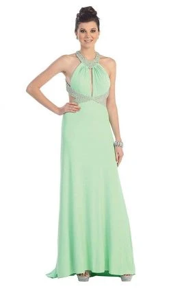 May Queen - High Halter Keyhole Cutout Prom Gown Formal Gowns 23 May Queen - High Halter Keyhole Cutout Prom Gown Formal Gowns