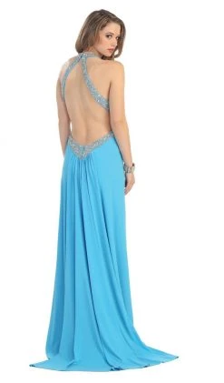 May Queen - High Halter Keyhole Cutout Prom Gown Formal Gowns 20 May Queen - High Halter Keyhole Cutout Prom Gown Formal Gowns