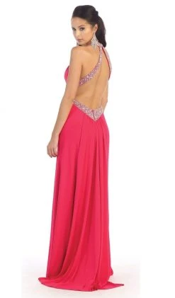 May Queen - High Halter Keyhole Cutout Prom Gown Formal Gowns 18 May Queen - High Halter Keyhole Cutout Prom Gown Formal Gowns