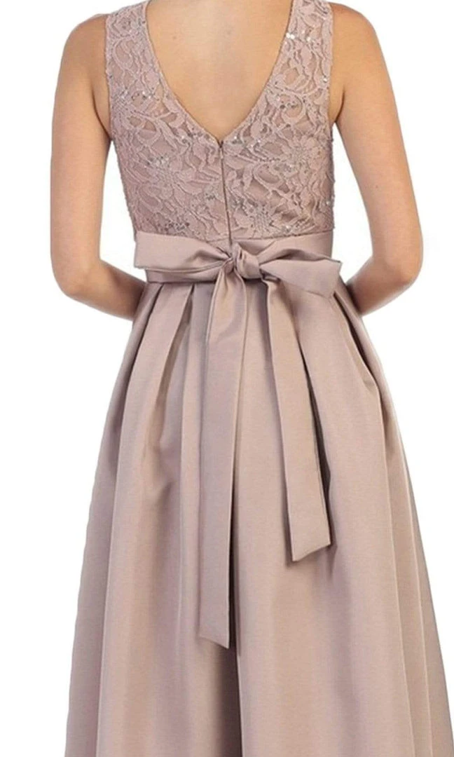 May Queen - High Low Illusion Jewel A-line Evening Dress MQ1411 Formal Gowns 6 May Queen - High Low Illusion Jewel A-line Evening Dress MQ1411 Formal Gowns