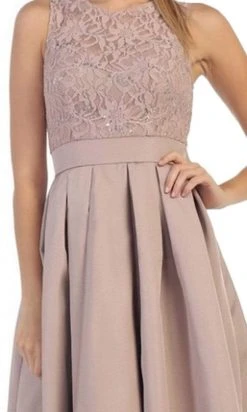 May Queen - High Low Illusion Jewel A-line Evening Dress MQ1411 Formal Gowns