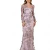 May Queen Illusion Bateau Floral Lace Sheath Dress