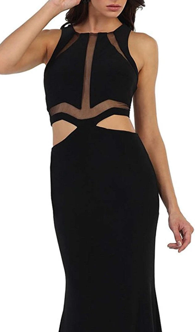 Formal Gowns May Queen - Illusion Paneled Cutout Sheath Long Prom Gown 7 Formal Gowns May Queen - Illusion Paneled Cutout Sheath Long Prom Gown