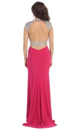May Queen - Jewel Embellished Sheath Evening Dress Formal Gowns 8 May Queen - Jewel Embellished Sheath Evening Dress Formal Gowns